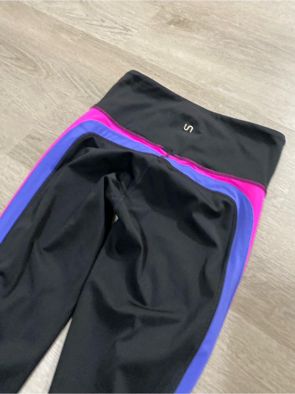 URBAN SAVAGE tie stripe legging in black pink purple XS - Picture 4 of 8